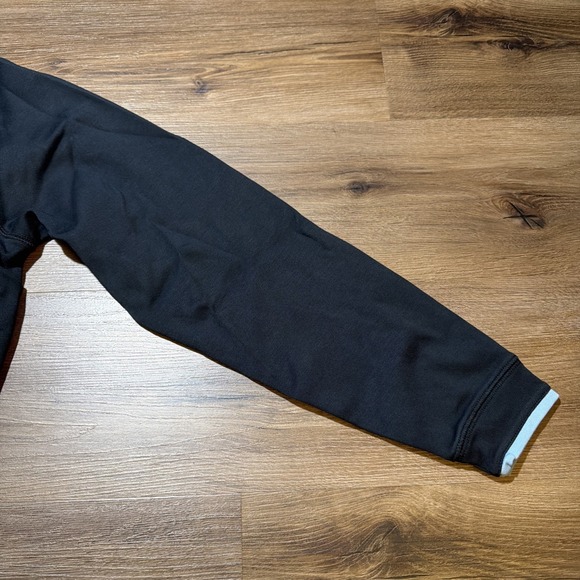 Paul Stuart Mens MEDIUM 1/4 Zip Sweater PimaCotton Pullover Mock Neck Black Blue - Picture 5 of 11